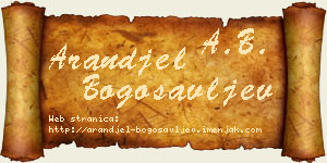 Aranđel Bogosavljev vizit kartica